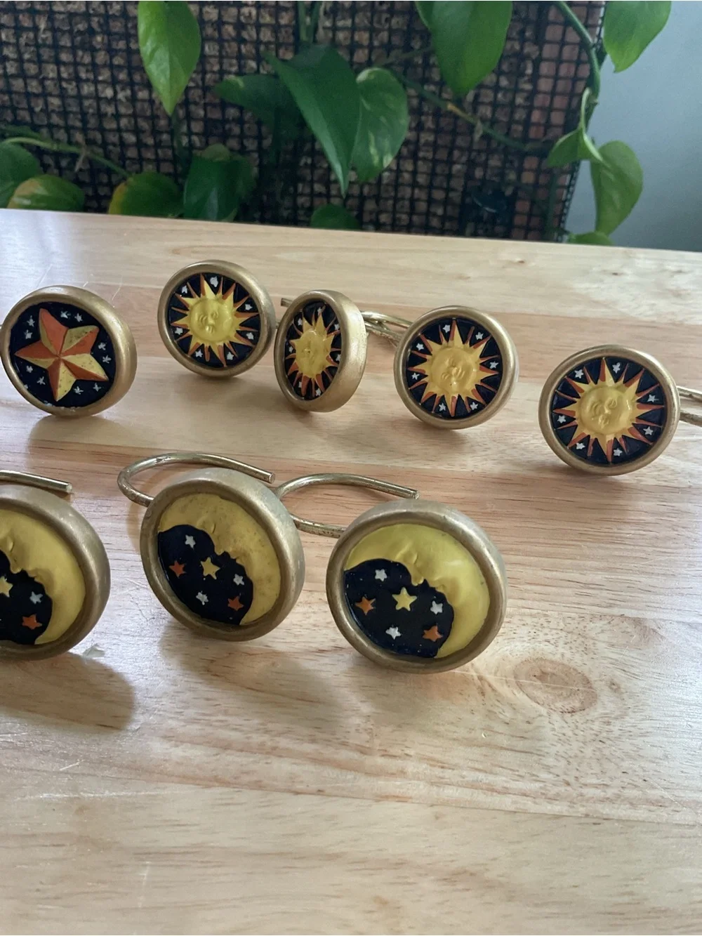 Celestial Star & Sun Decorative Curtain holders